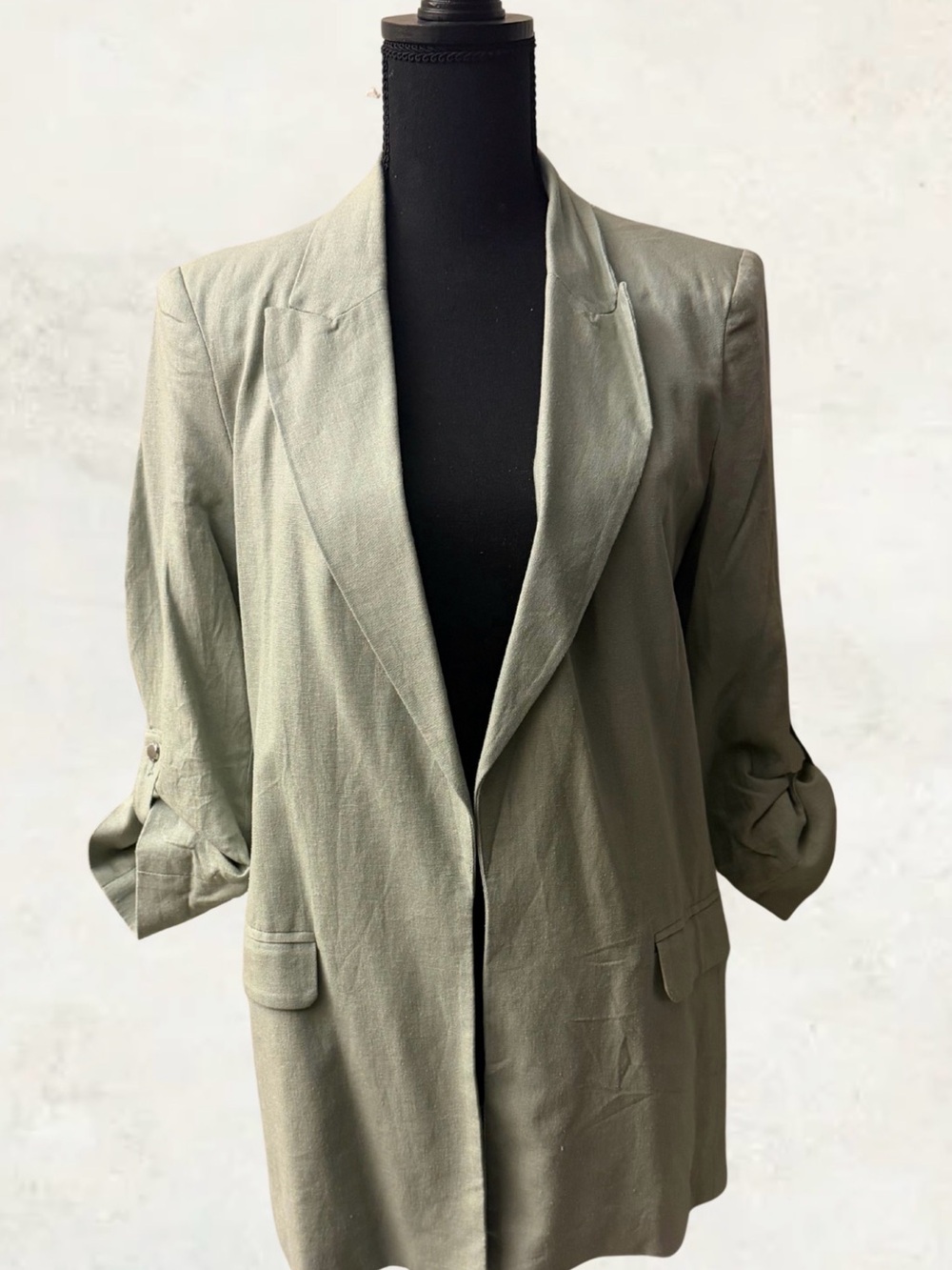 Tahari Light Olive Blazer Jacket